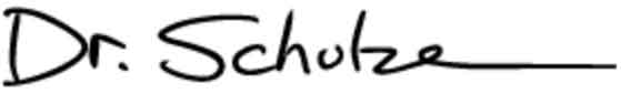 Dr. Schulze's Signature